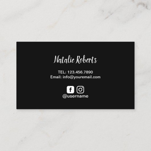 Carte De Visite Clou Polonais Rose Gold Drives Silver Manicurist (Dos)