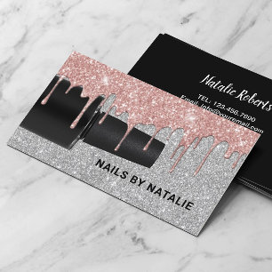 Carte De Visite Clou Polonais Rose Gold Drives Silver Manicurist