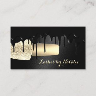 Carte De Visite Clou polonais Salon moderne Black Drives Manicuris