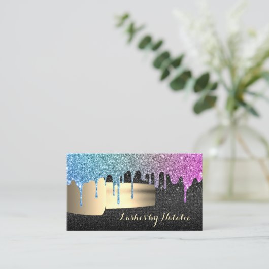 Carte De Visite Clou Polonais Unicorn Parties scintillant Drivers (Debout devant)