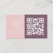 Carte De Visite Clou professionnel QR Code Logo Moderne (Devant)