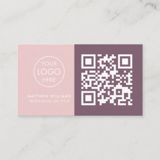Carte De Visite Clou professionnel QR Code Logo Moderne