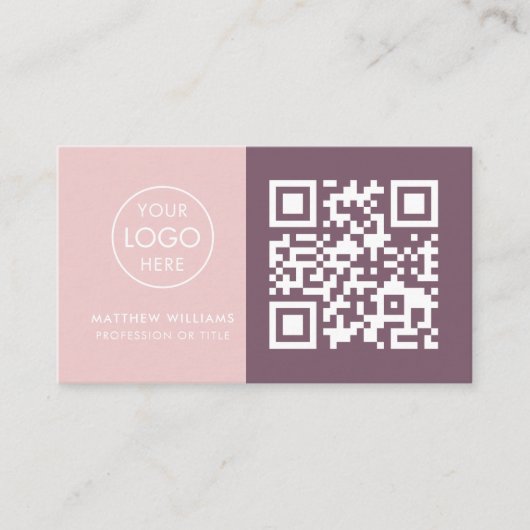 Carte De Visite Clou professionnel QR Code Logo Moderne (Devant)