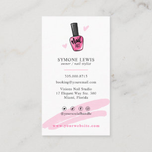 Carte De Visite Clou Salon Clou Styliste Clou Artiste Belle Main