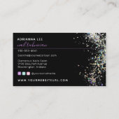 Carte De Visite Clou Salon Diamond Mains Purple Parties scintillan (Dos)