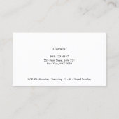 Carte De Visite Clou Salon Manicuriste Parties scintillant Clou Po (Dos)