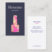 Carte De Visite Clou Salon Parties scintillant or Floral (Devant / Derrière)