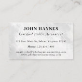 Carte De Visite Clouages blancs de préparation des déclarations co (Dos)