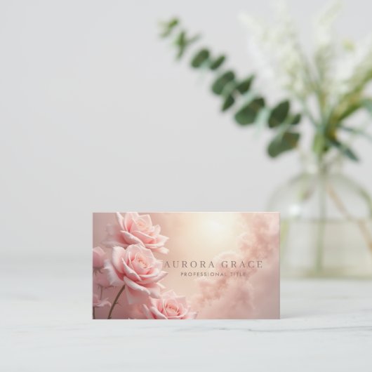Carte De Visite Cloud Rose en floraison (Debout devant)