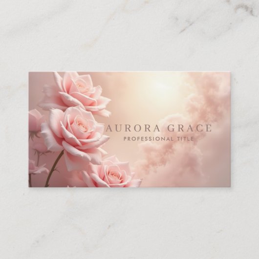 Carte De Visite Cloud Rose en floraison (Devant)