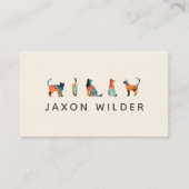 Carte De Visite Cloud Silhouette Chat Aquarelle Minimale Abstraite (Devant)