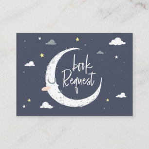 Carte De Visite Clouds, lune et étoiles demande de réservation de