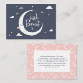 Carte De Visite Clouds, lune et étoiles demande de réservation de (Devant / Derrière)