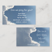 Carte De Visite Clouds Sunlight Col 3: 12, Evangelism Card (Devant / Derrière)