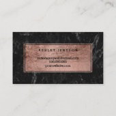 Carte De Visite Cloue le marbre rose élégant de noir de (Dos)