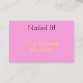 Carte De Visite Cloué ! Salon (Dos)