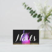 Carte De Visite Clouez le manucure de bouteille de polonais de (Debout devant)