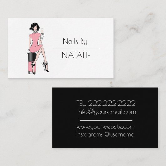 Carte De Visite Clous (Devant / Derrière)