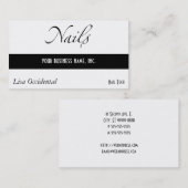 Carte De Visite Clous (Devant / Derrière)