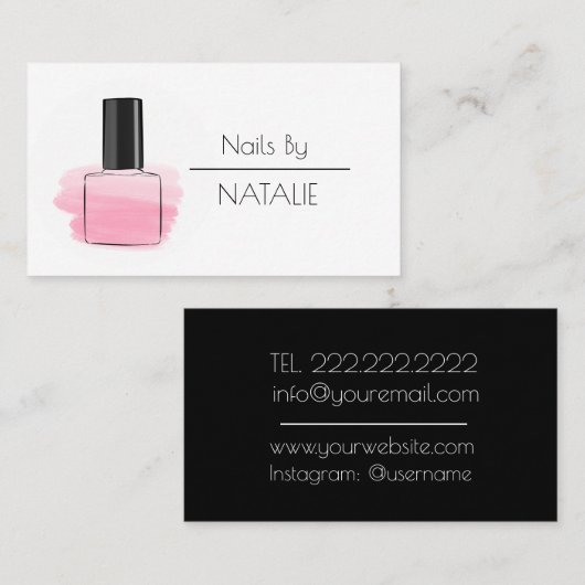 Carte De Visite Clous (Devant / Derrière)