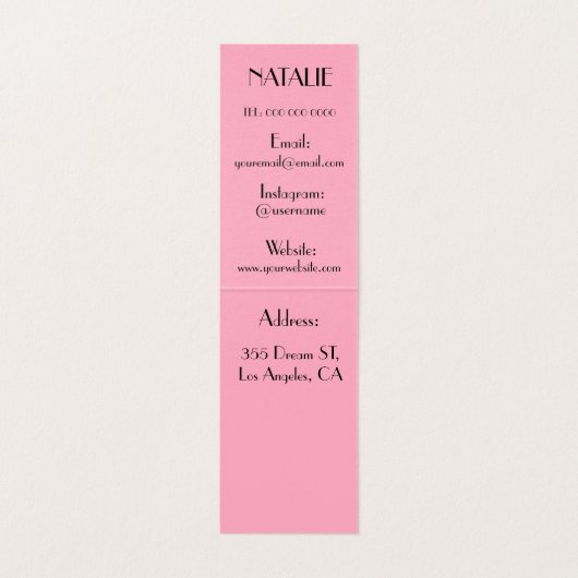 Carte De Visite Clous (Intérieur déplié)