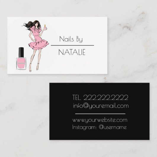 Carte De Visite Clous (Devant / Derrière)