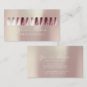 Carte De Visite Clous Art Beauty Studio Parties scintillant Red Be (Devant / Derrière)