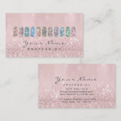 Carte De Visite Clous Art Parties scintillant Métallurgique Glam B (Devant / Derrière)