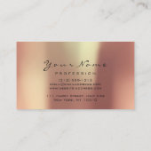 Carte De Visite Clous Artiste Cuivre Rose Manucure Pedicure (Dos)