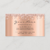 Carte De Visite Clous Artiste Parties scintillant Rose Or Manicure (Dos)