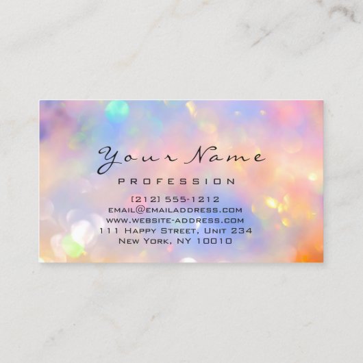 Carte De Visite Clous Artiste Rose Manucure Pedicure HOLOGRAPHE (Dos)