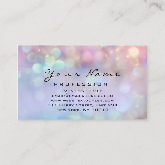 Carte De Visite Clous Artiste rose Wow Manucure Pedicure Holograph (Dos)