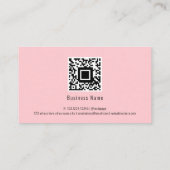 Carte De Visite Clous de code QR personnalisés Art rose violet min (Dos)