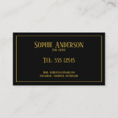 Carte De Visite Clous de la typographie Noir (Dos)