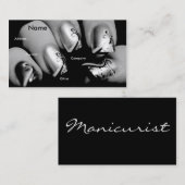 Carte De Visite Clous de manucure dans noir et le blanc I (Devant / Derrière)