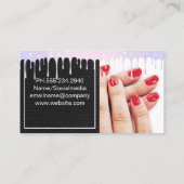 Carte De Visite Clous de manucure peints | Poche polonaise à ongle (Dos)