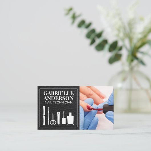 Carte De Visite Clous de manucure peints | Salon à ongles (Debout devant)