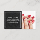 Carte De Visite Clous de manucure peints | Salon à ongles (Dos)