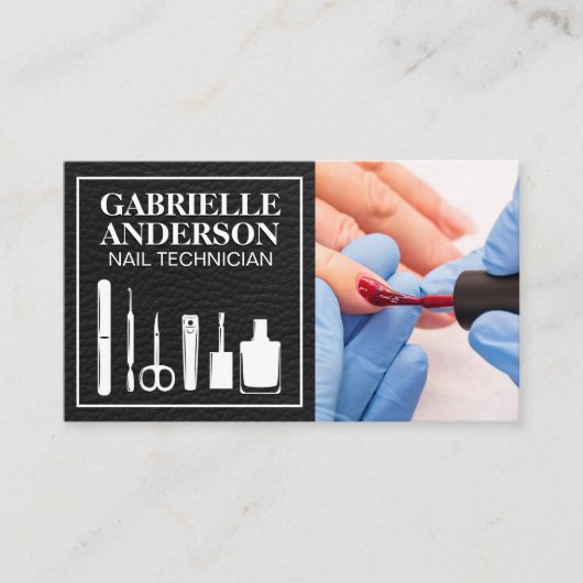 Carte De Visite Clous de manucure peints | Salon à ongles (Devant)