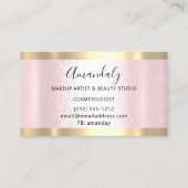 Carte De Visite Clous de maquillage Artiste Lash Logo Déchets rose (Dos)