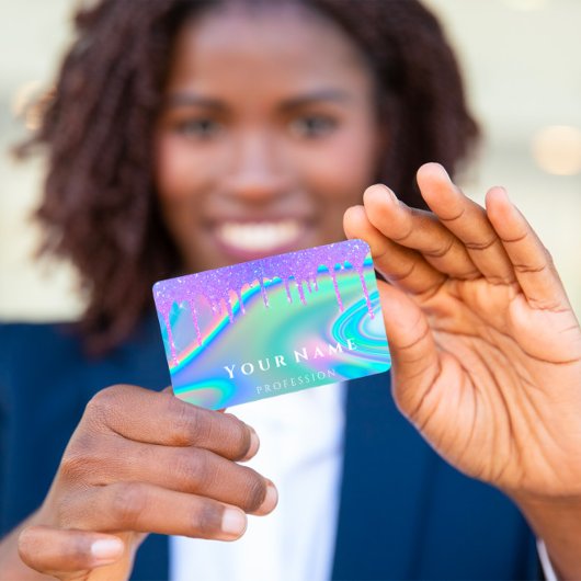 Carte De Visite Clous de maquillage professionnel Holographe Unico