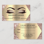 Carte De Visite Clous de maquillage professionnel Rendez-vous Rose (Devant / Derrière)