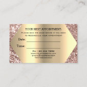 Carte De Visite Clous de maquillage professionnel Rendez-vous Rose (Dos)