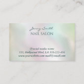 Carte De Visite Clous de papillon holographique professionnel et é (Dos)