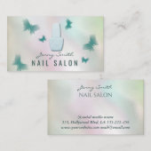 Carte De Visite Clous de papillon holographique professionnel et é (Devant / Derrière)