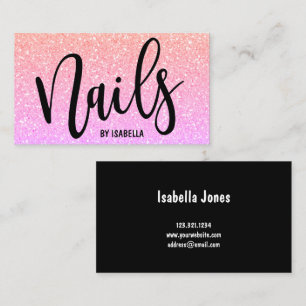 Carte De Visite Clous de parties scintillant lumineuses et lumineu