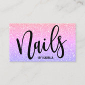 Carte De Visite Clous de parties scintillant lumineuses et lumineu (Devant)