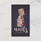 Carte De Visite Clous de Parties scintillant rose Gold Faux (Devant)