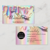 Carte De Visite Clous de trait d'artiste maquillage Déchets de log (Devant / Derrière)