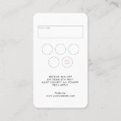 Carte De Visite Clous et cils professionnels Code QR Fidélité et p (Dos)